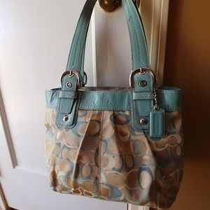 Authentic Coach Purse in Seafoam Green